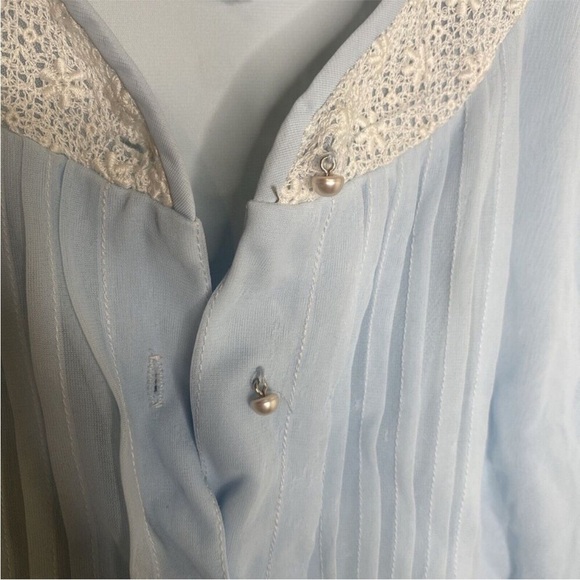 Lady Fame Vintage light blue baby doll top - M - Picture 13 of 13